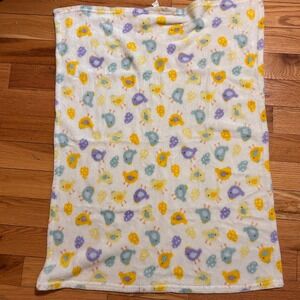 Parents Choice Baby Blanket White Fleece Chicks Eggs Pastel 30x36 3377501R